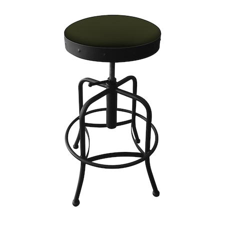 Holland Bar Stool Co Adjustable Stool, Black Wrinkle, Canter Pine Seat 910BW010